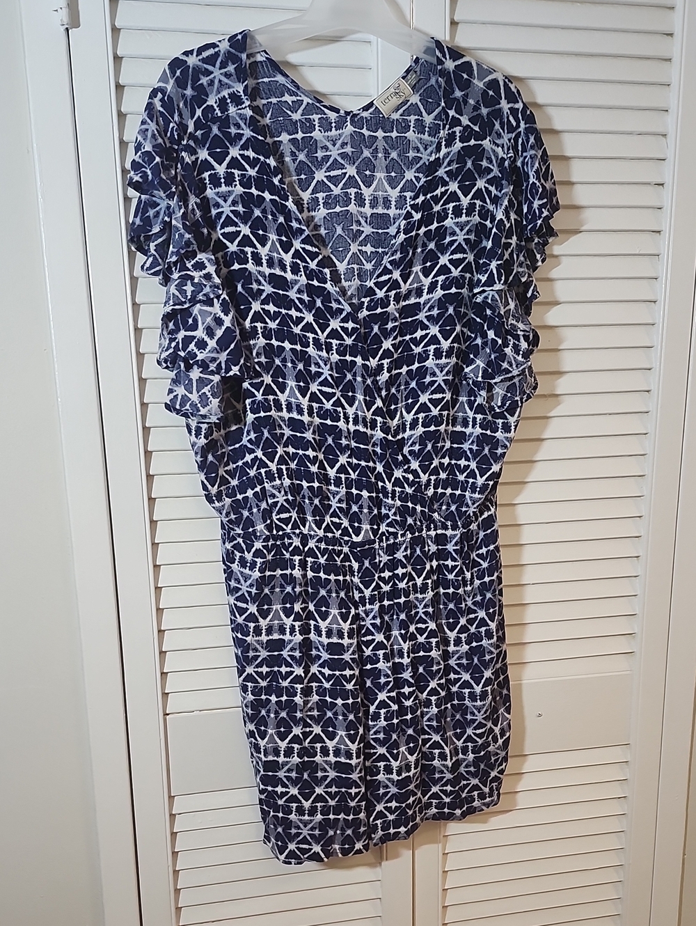 Terra & Sky Navy and White Patterned Romper